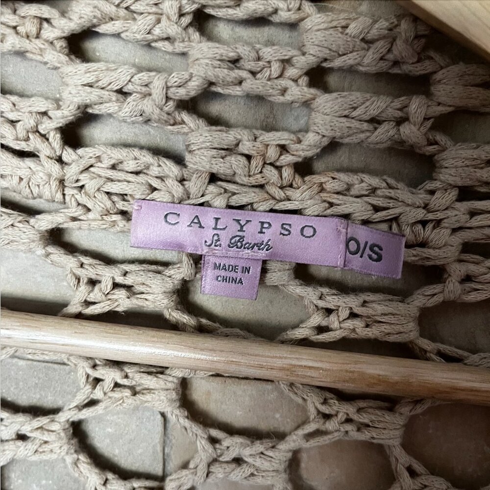 Calypso St. Barth OVERSIZED Crochet Wrap Cardigan - One Size - Picture 3 of 4